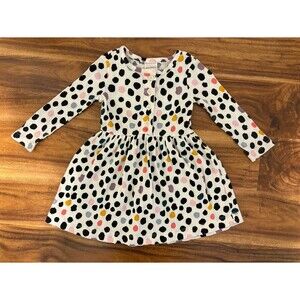 Hanna Andersson Ribbed Dot Dress, size 18-24 months